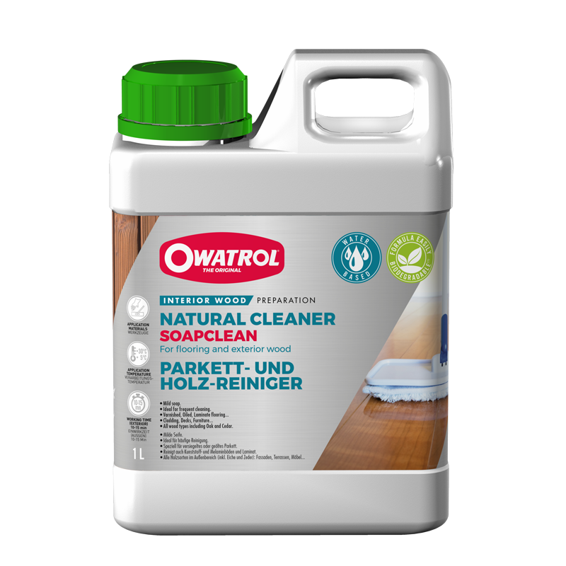 Natural cleaner for all floor types even oiled or varnished surfaces