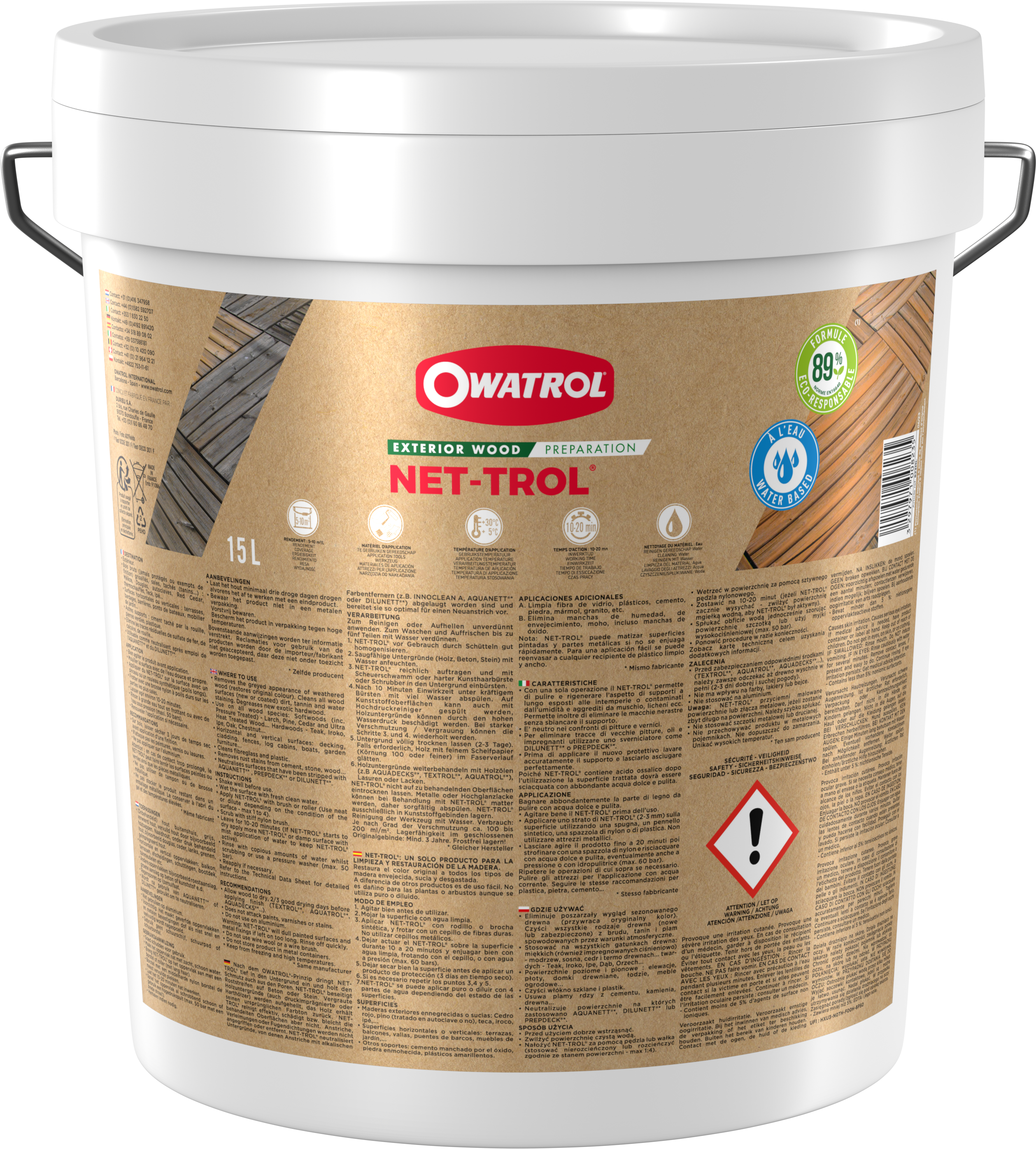 Net-Trol Owatrol - Detergente E Rivitalizzante Per Legno, Rimuove Grigiore E Sporco - Foto 2