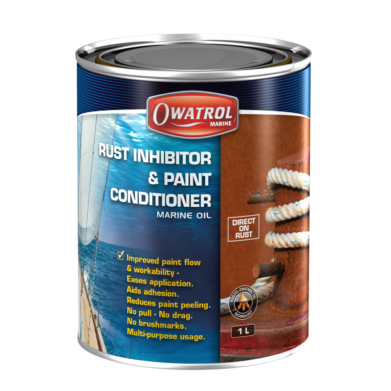 Colourless rust inhibiting oil & oil-based paint conditioner