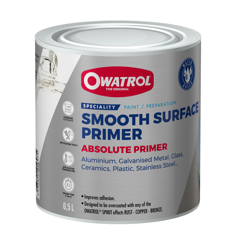 Absolute Primer is a priming coat for bonding products from the Spirit range to smooth, difficult and non-porous surfaces.